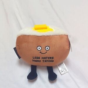Punchkins "Less Haters More Taters" Baked Potato Plush 6" Funny Pun Humor Gift